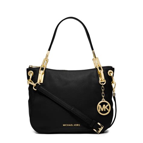 michael kors medium black handbag|michael kors medium size handbags.